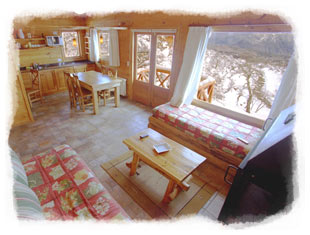Cocina comedor caba&ntilde;a grande :: Cerro Chapelco :: San Martin de los Andes